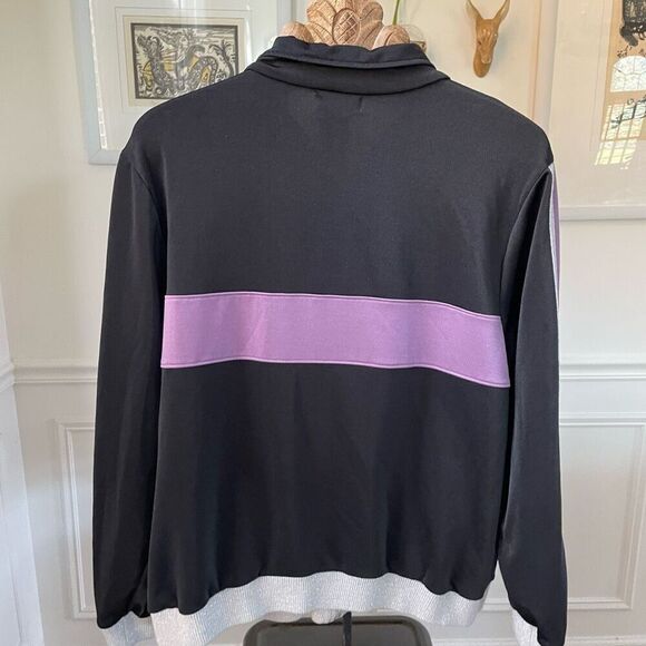 Y2K Baby Phat Track Jacket Bling Cat Black Purple Silver Metallic 3X - Picture 3 of 9